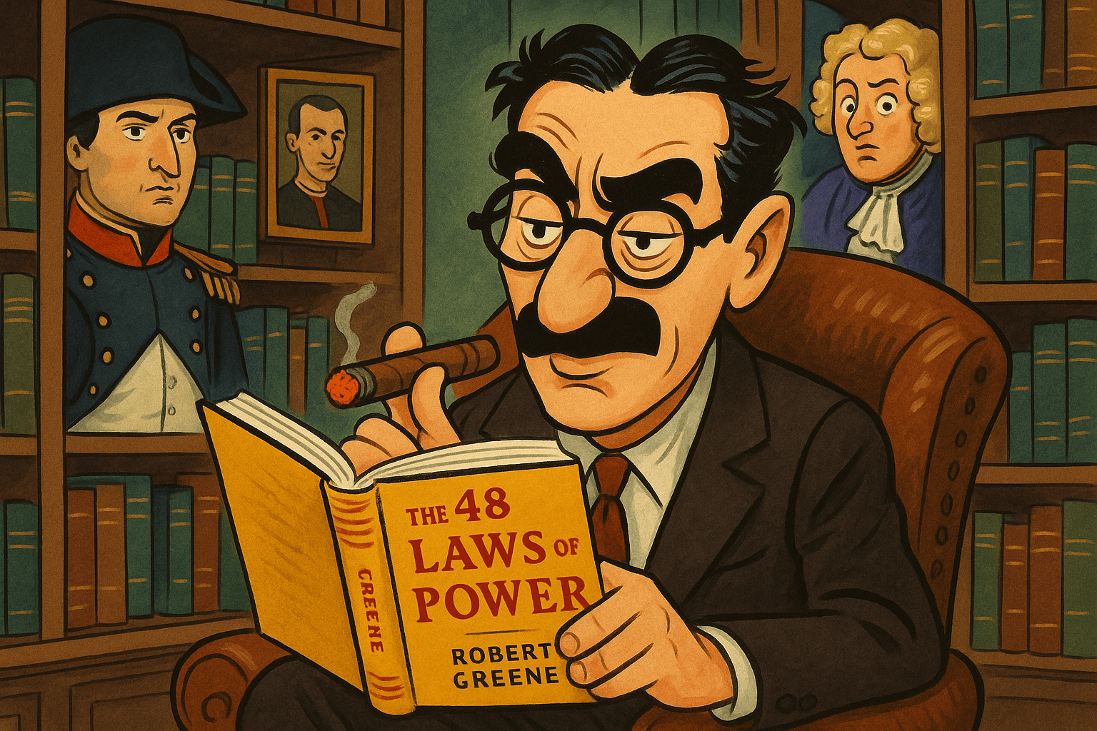 groucho marx reading Robert Greene The 48 Laws of Power
